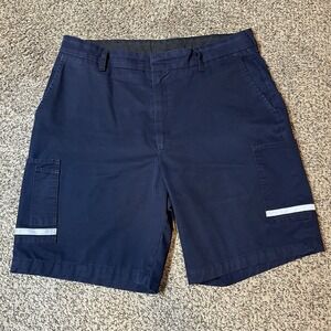 FedEx Stan Herman VF Imagewear Navy Blue Cargo Work Shorts Mens 38R Reflective